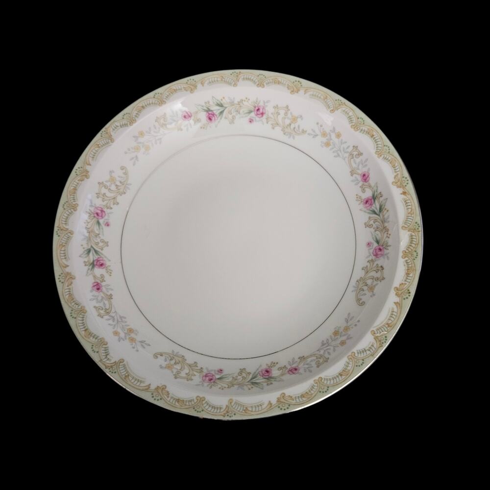 Kenwood Japan Floral Rim Soup Bowls Set of 2 Gold Scroll China